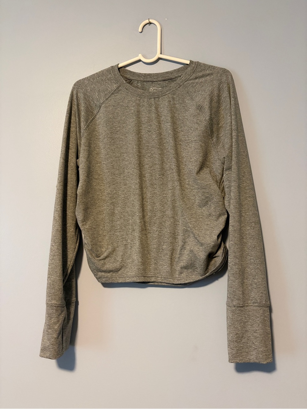 aerie Heather Gray Long-Sleeve Crewneck Sweatshirt